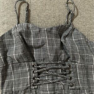 Wild Fable (Target) Houndstooth Print Corset Style Mini Dress